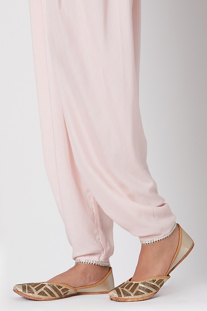 Silver Cutdana Embroidered Juttis by Vareli Bafna Designs at Pernia's Pop Up Shop